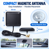 Antenne magnétique triple système GPS BDS GLONASS à gain élevé 28dBi, étanche IP67, 50 ohms, câble RG174, connecteur SMA mâle pour véhicule ferroviaire