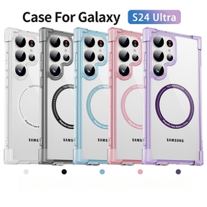 Per Samsung 24Ultra trasparente S23Ultra custodia magnetica per telefono cellulare con copertura protettiva Anti-caduta a quattro angoli <span class=keywords><strong>S22</strong></span> - Product Image 2