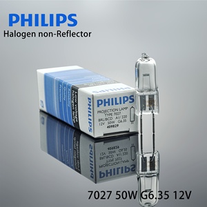 Ampoule halogène <span class=keywords><strong>Philips</strong></span> sans réflecteur 7027 <span class=keywords><strong>50W</strong></span> G6.35 12V pour microscopes, endoscopes, éclairage médical - Product Image 1