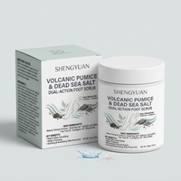 Crème exfoliante professionnelle pour les pieds au sel de la Mer Morte fermenté et à la pierre ponce volcanique, hydratante en profondeur, lissante et polissante pour les talons, en vrac