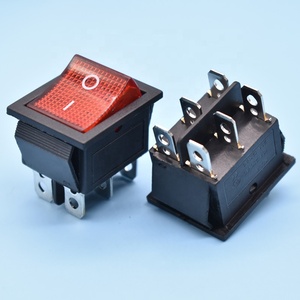 Interruptor Basculante LED KCD4 16A 250V 20A 125V con Certificación IEC CB CE KC ETL, 12v 6 Pines, Lámpara Indicadora Roja con T85 <span class=keywords><strong>r11</strong></span> R4s R19a 1e4 DPST - Product Image 1