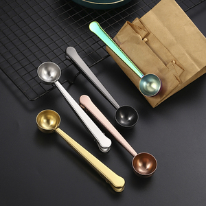 ช้อนตักกาแฟสแตนเลสเกรด15มล. ช้อนตักน้ำตาลผงโปรตีนชาพร้อมคลิปแบบหนีบทำเองโลโก้ออกแบบได้ตามต้องการ - Product Image 6