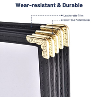 Pochettes de menu durables format A3, à panneau unique, en PVC transparent, pour menus de restaurant et livres de menus alimentaires