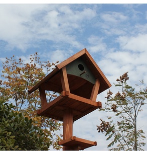 Bumo Groothandel Nieuw Ontwerp Massief Hout Vogel <span class=keywords><strong>Feeder</strong></span> Food Box Kooi Outdoor Mus Duif <span class=keywords><strong>Feeder</strong></span> Voor Balkon Tuin Park Villa - Product Image 5