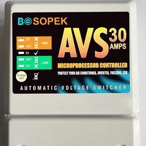 AVS 30 otomatik gerilim anahtarı sabitleyici regülatörü, yüksek güç voltaj koruyucusu