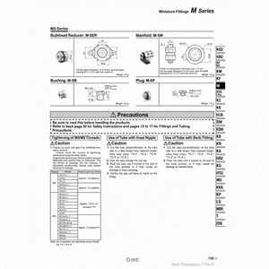 Bouchon de raccord miniature SMC Pneumatics M-5P pièce pneumatique de haute qualité - Product Image 1