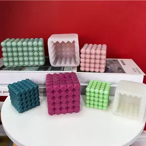 नए सिलिकॉन जादू गेंद मोमबत्ती मोल्ड बहु-परत दौर गेंद Rubik है घन Aromatherapy मोमबत्ती यूरोपीय शैली DIY मूस सी