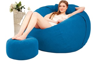 <span class=keywords><strong>Sofa</strong></span> Sack - Sillón Puff Ultra Suave - Sillón Puff de Espuma Viscoelástica con Funda de Microfibra - Mueble <span class=keywords><strong>Relleno</strong></span> de Espuma - Product Image 4