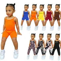 Комплект летней детской одежды Conyson, одежда для маленьких девочек, детский комбинезон, топ, Комбинезоны для маленьких девочек