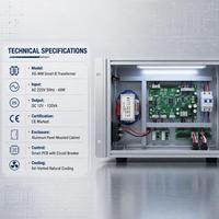 Transformateur de puissance monophasé intelligent 0,1-0,5 kW 50/60 Hz, haute efficacité 0,98, tension personnalisée pour usage industriel