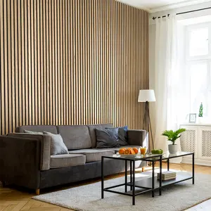 Wall Decorative Akupanel Natural Oak Wood Slatted Wall Panels Acoustic Wood Panels Interior Slatwall Wood Panels