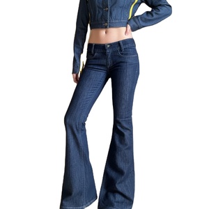 <span class=keywords><strong>Jean</strong></span> en denim évasé coupe <span class=keywords><strong>skinny</strong></span> <span class=keywords><strong>taille</strong></span> basse imperméable pour <span class=keywords><strong>femme</strong></span>, style streetwear - Product Image 1