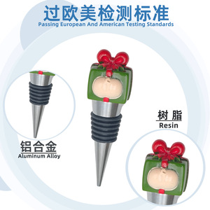 Christmas Wine Stoppers Plastic Bottle Seals With Santa Snowman Design For Holiday Gift Decoration - Product Image 5