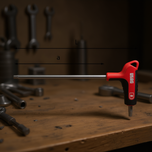 Llave hexagonal de 280 mm de longitud con mango rojo para uso de precisión - Product Image 3