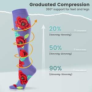 مخصص ongvolant للنساء الممرضات ، الحمل ، السفر 15-20 20 20-30 مم جورب ضغط عالي للركبة - Product Image 4
