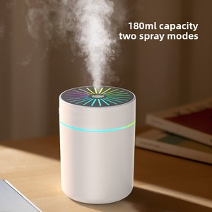 New Arrival USB Portable Mini Plastic Car & Home Ultrasonic Humidifier with Colorful Night Lights 0.5L Capacity 36dB <b>Noise</b> - Product Image 6