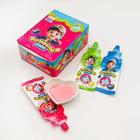 Squeeze Liquid Candy avec Juicy Drop Core Fruity Assortiment de saveurs de bonbons aigres Bouteille de bonbons liquides
