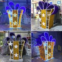 TOPREX Boîte à lumière LED 3D professionnelle avec motif, cadre étanche IP65 pour affichage de Noël en centre commercial, marché américain