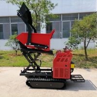 Livraison gratuite Mini camion à benne basculante populaire 500kg Mini camion à benne basculante sur chenilles à chargement automatique avec pelle