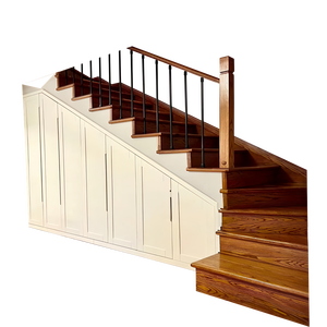<span class=keywords><strong>Escalera</strong></span> Flotante Recta Moderna de <span class=keywords><strong>Madera</strong></span> Sólida para Exteriores con Barandillas de Vidrio, Cuarto de Almacenamiento, Personalizable en Tamaño <span class=keywords><strong>y</strong></span> Color, Ecológica - Product Image 1