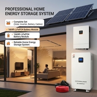 Système solaire domestique intelligent BMS complet avec onduleur 10 kW et module de stockage d'énergie à batterie LiFePO4 de 16 kWh