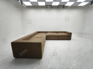 High End Best Price L Shape Upholstered Soft Performance Fabric Living Room Modular Set - Product Image 4
