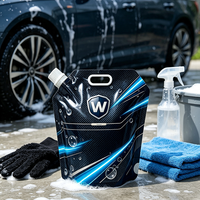 Sac en PET/PE imperméable de 3L et 5L avec bec verseur brillant pour essence, idéal pour l'utilisation industrielle et chimique
