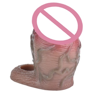 Funda de Silicona para Pene FAAK, Extensible, Realista, Hueca, con Anillo Antideslizante, Juguetes Sexuales para Hombres, Alargador de Pene - Product Image 1