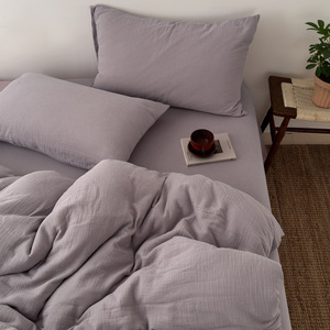 Parure <span class=keywords><strong>de</strong></span> lit en <span class=keywords><strong>coton</strong></span> doux à double couche, couleur unie, fil froissé, sur mesure, vente en gros, <span class=keywords><strong>grand</strong></span> <span class=keywords><strong>drap</strong></span> <span class=keywords><strong>de</strong></span> lit/ensemble ajusté - Product Image 5