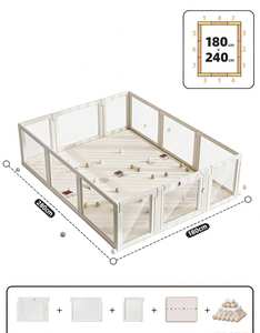 Parc pour bébé multi-combinaison, aire de <span class=keywords><strong>jeux</strong></span> pour tout-petits, cour de <span class=keywords><strong>jeux</strong></span> intérieure, sécurité, plastique HDPE, clôtures pour bébé, motif de dessin animé pour enfants - Product Image 4