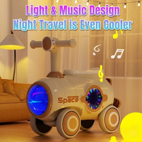 Coche Espacial Multifuncional para Niños con Música y Luces, Juguete Educativo de Empuje Tipo Submarino para Niños Pequeños
