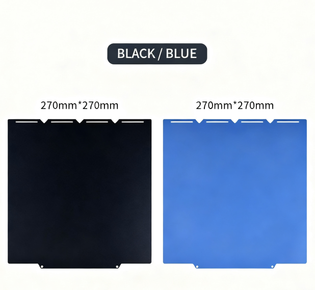 Upgraded Build Plate Double-sided Printing 270x270mm Steel Sheet 3D Printer Parts for Snapmaker U1 3D Printer Blue/Black