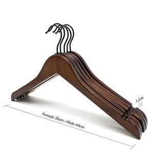 Perchas de madera de calidad superior a precio competitivo con logo para trajes, perchas de madera premium naturales - Product Image 6