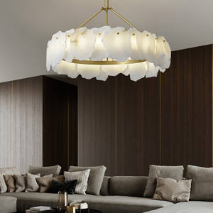 Lustre suspendu en albâtre de haute qualité pour éclairage suspendu durable de décor d'intérieur - Product Image 3