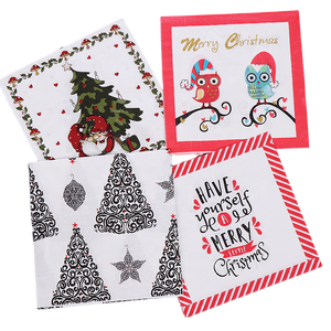 <span class=keywords><strong>Serviettes</strong></span> en <span class=keywords><strong>papier</strong></span> imprimées personnalisées pour cocktails, restaurants, fêtes de Noël, couleur rouge - Product Image 3