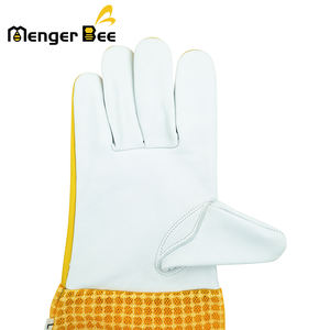 ถุงมือรักษาผึ้งผ้าฝ้ายสีเหลืองถุงมือหนังปลอดภัยสำหรับคอลเลกชันน้ำผึ้ง - Product Image 5