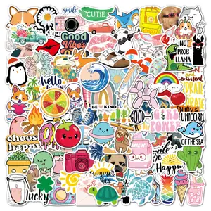 Vinyl Anime Gemengde Stickers Waterdichte En Zonwerende Cartoon Vsco Sticker Voor Telefoon Laptop Skateboard Die Cut Sticker Pack