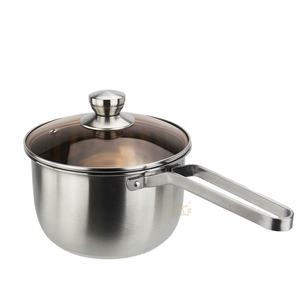 Olla de cocina de acero inoxidable con asas, sartén para salsa, olla de acero inoxidable, estufas de vientre, precio más barato - Product Image 1