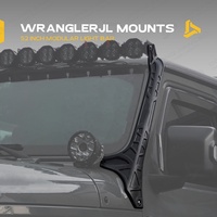 Aluminiumlegierung Beleuchtungshalterungen für Jeep Wrangler JL JT 2018+ 52 Zoll Modulare LED-Leiste Dach-Überrollkäfig-Halterung Zubehör Premium