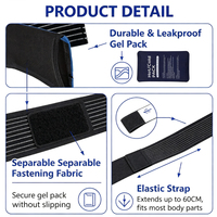 Ceinture de gel chaud/froid réutilisable en nylon de classe médicale OEM, étanche, pour le front, soulagement de la douleur, micro-ondable et congélable