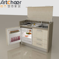 Mini-ensemble d'armoires de cuisine en Pvc, Design à personnaliser, prêt à monter, avec prix d'usine, pièces