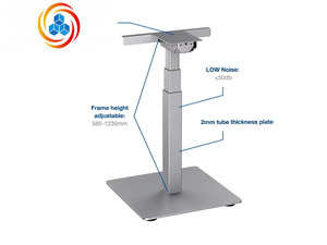 Base de Soporte Eléctrica Motorizada para Escritorio de Pie Moderno de una Sola Pata, Extensible y Ajustable en Altura - Product Image 4