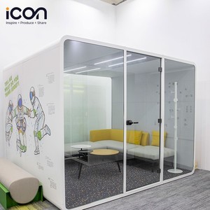 Commercio all'ingrosso moderno bianco ufficio baccelli grandi prefabbricati per riunioni per alberghi uffici mobili Multi-persona per conferenze - Product Image 3