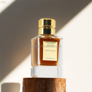 Luxury Men's Empty Square <b>Perfume</b> Spray <b>Bottle</b> Pump Crimp 30ml 50ml 100ml Glass Clear <b>Perfume</b> <b>Bottle</b> with Gold Cap - Product Image 3