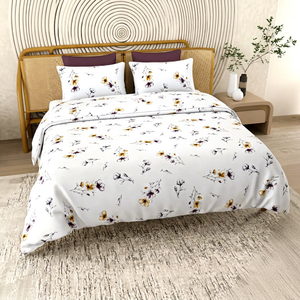 Juego de Edredón de Algodón Ecológico de 300 Hilos, Estampado a Mano, de Primera Calidad |   Ropa de Cama Artesanal para Todas las Estaciones - Product Image 1