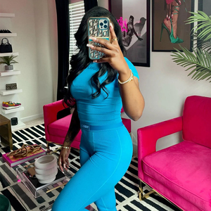 Primavera 2025 Moda Donna Set da 2 Pezzi <span class=keywords><strong>Abbigliamento</strong></span> Sportivo da Donna T-Shirt Coordinata Set da Donna Taglie Forti <span class=keywords><strong>Abbigliamento</strong></span> Fitness Set da Casa - Product Image 2