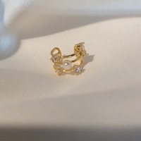 Clips d'os d'oreille en métal de perle de zircone vintage pas de boucles d'oreilles piercing corée simple sans trous d'oreille boucles d'oreilles manchette non percées