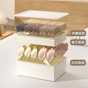 3in1 Underwear <strong>Organizer</strong> with Lid 12 Cell <strong>Stackable</strong> Sock <strong>Organizer</strong> Plastic Underwear Storage Bin for <strong>Bras</strong> Underwear and Socks - Product Image 6