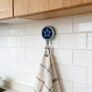 Nouvelle pince à serviette tout métal de 4 cm, sans perçage, avec support adhésif, câble en acier, pince rétractable en forme d'étoile à cinq branches. - Product Image 2