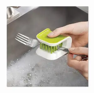 Esponja de limpieza de placa de doble cara, cepillo de limpieza plegable reemplazable para Cocina
